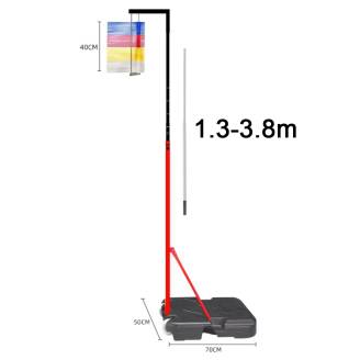 3.8m Vertec Vertical Jump Tester (Multi Colour, Weighted Base)